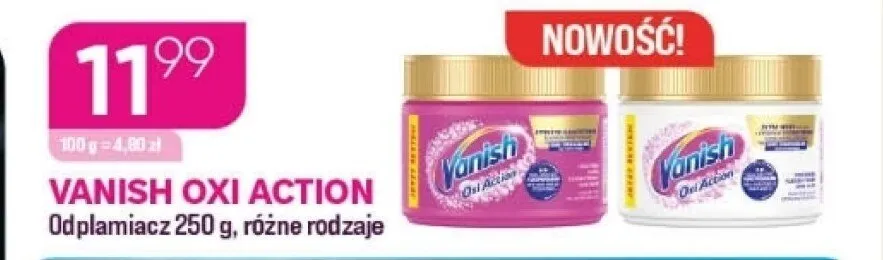 Odplamiacz Vanish Oxi Action promocja w Drogerie Koliber