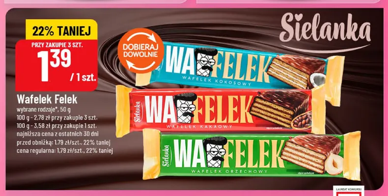 Wafelek Felek kokosowy Sielanka promocja w POLOmarket