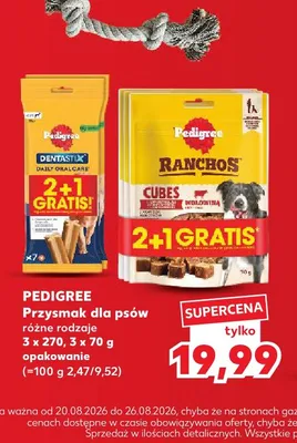 Przysmak dla psów Pedigree Ranchos Cubes 3-pak promocja w Kaufland