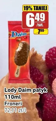 Lody na patyku Daim promocja w API Market