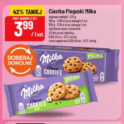Ciastka Pieguski Milka Choco Cookies Nut promocja w POLOmarket
