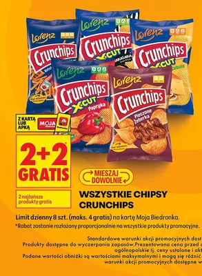Chipsy X-cut Chrupkie chipsy ziemniaczane o smaku cheddaru z cebulką promocja w Biedronka