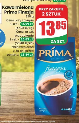 Kawa mielona Prima Finezja promocja w Dino