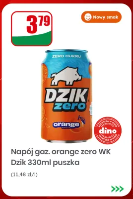 Napój gazowany orange zero WK Dzik promocja w Dino