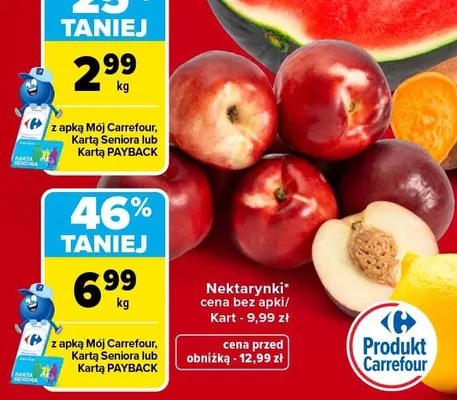 Nektarynki promocja w Carrefour