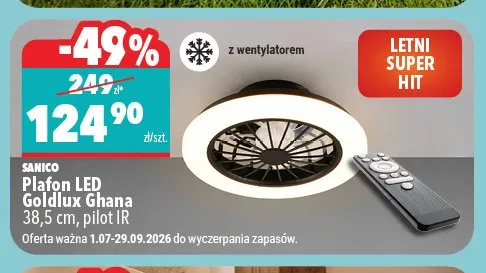 Plafon LED Sanico Goldlux Ghana promocja w Biedronka Home