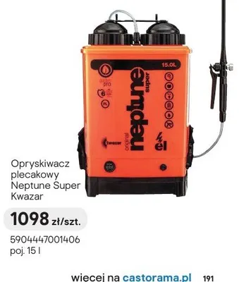 Opryskiwacz plecakowy Neptune Super Kwazar promocja w Castorama