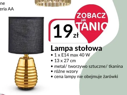 Lampa stołowa promocja w Salony Agata