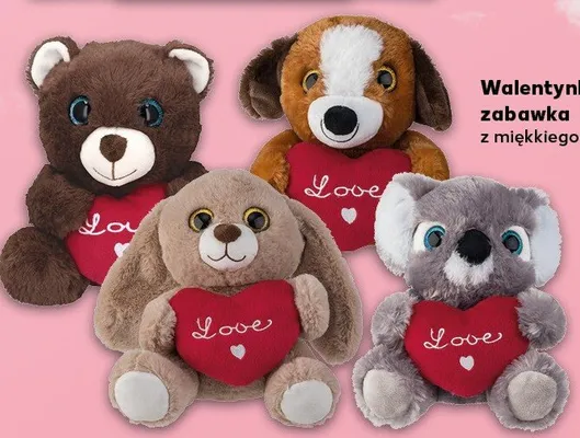 Walentynkowa zabawka z miękkiego pluszu promocja w Kaufland