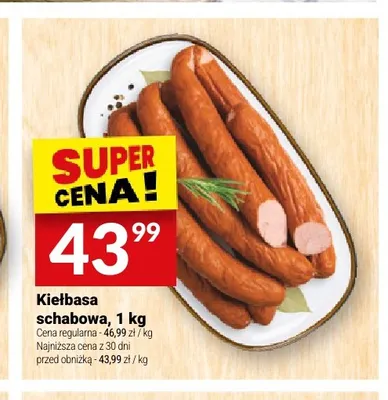 Kiełbasa schabowa Białecki Wędzarnia promocja w Twój Market