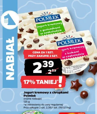 Jogurt kremowy z chrupkami Polmlek promocja w Netto