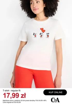 T-shirt regular fit C&A promocja w C&A