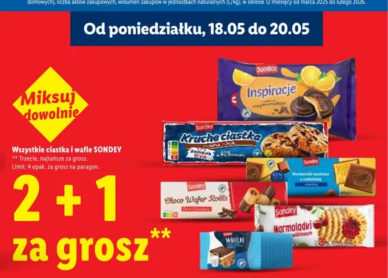 Kruche ciastka w stylu amerykańskim Sondey promocja w Lidl