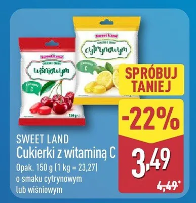 Cukierki z witaminą C, cytrynowe promocja w Aldi