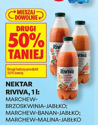 Nektar marchew-banan-jabłko Riviva promocja w Biedronka