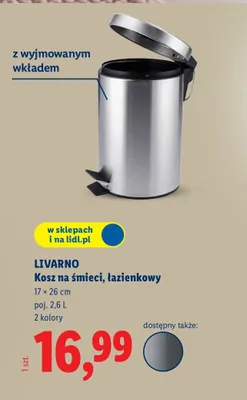 Kosz na śmieci łazienkowy promocja w Lidl