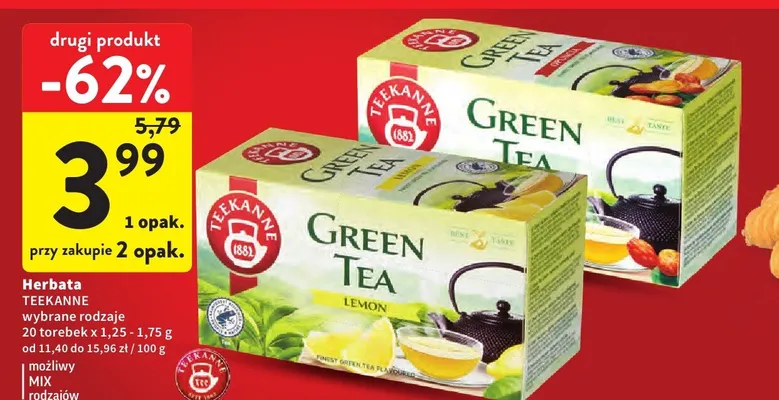 Herbata wybrane rodzaje 20 torebek x 1,25-1,75g promocja w Intermarche