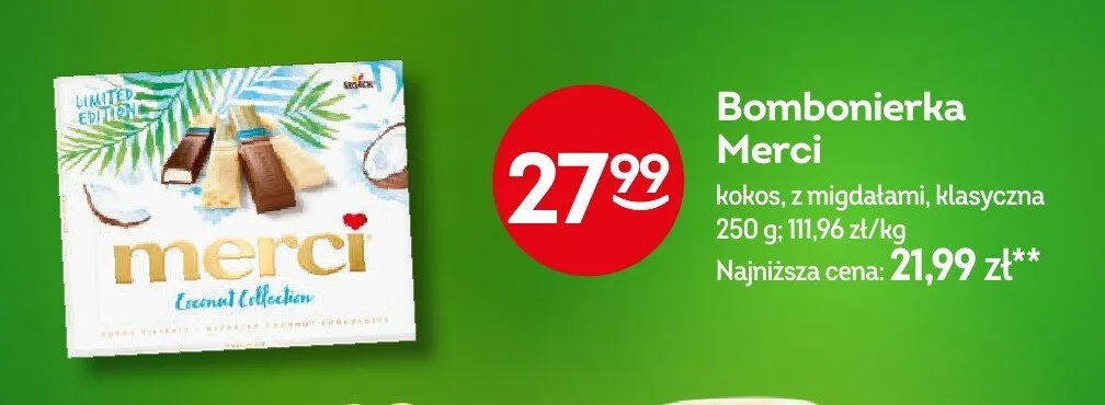Bombonierka Merci z migdałami promocja w Żabka