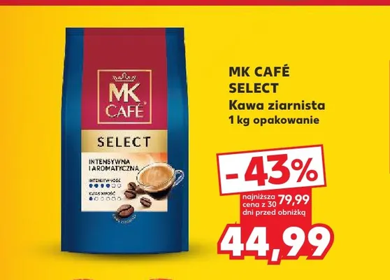 Kawa ziarnista MK Café Select promocja w Kaufland