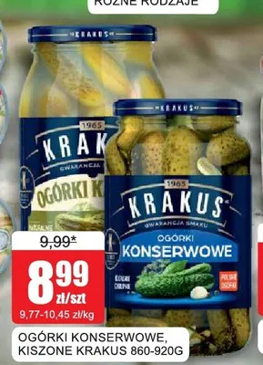 Ogórki konserwowe Krakus promocja w Bingo