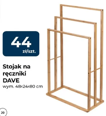 Stojak na ręczniki DAVE 48x24x80cm promocja w PSB Mrówka