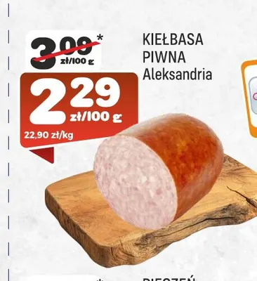 Kiełbasa piwna Aleksandria promocja w Społem Praga