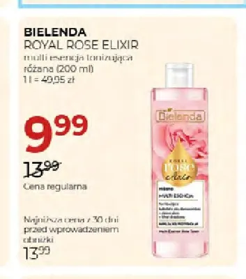 Multi-esencja tonizująca różana Royal Rose Elixir Bielenda promocja w Drogerie Jawa