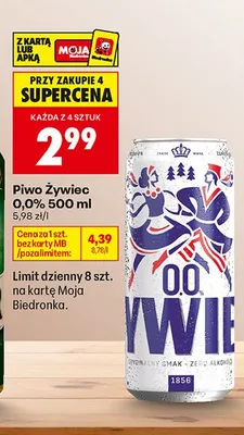 Piwo bezalkoholowe Żywiec promocja w Biedronka
