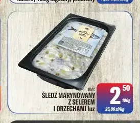 Śledź marynowany z selerem i orzechami BMC promocja w Tomi Markt