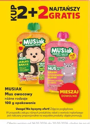Mus owocowy jabłko banan Musiak promocja w Kaufland