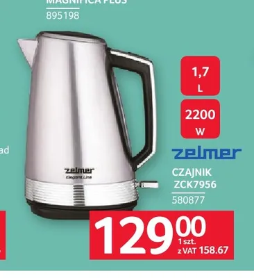 Czajnik elektryczny Zelmer ZCK7956 1,7 l promocja w Selgros