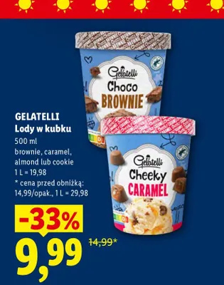 Lody w kubku Gelatelli brownie promocja w Lidl