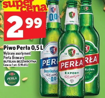 Piwo Perła 0,5l promocja w TOPAZ