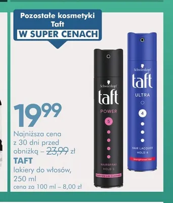 Lakier do włosów Taft Ultra 4 promocja w Super-Pharm