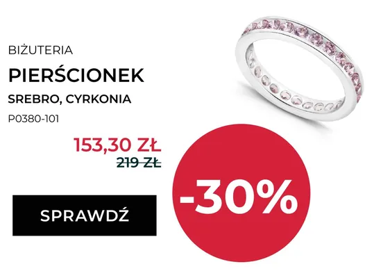 Pierścionek srebrny z cyrkoniami Briju promocja w Briju