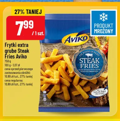 Frytki extra grube Steak Fries Aviko promocja w POLOmarket
