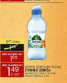 Woda niegazowana Zdrójek Żywiec Zdrój promocja w Wafelek