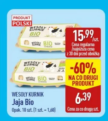 Jaja Bio Wesoły Kurnik 10-pak promocja w Aldi