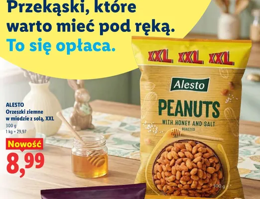 Orzeszki ziemne w miodzie z solą, XXL promocja w Lidl
