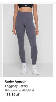 Legginsy Under Armour szary promocja w Lounge by Zalando