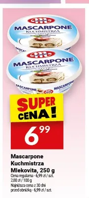 Mascarpone Kuchmistrza Mlekovita promocja w Twój Market