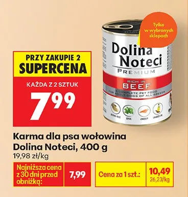 Karma dla psa wołowina Premium promocja w Biedronka