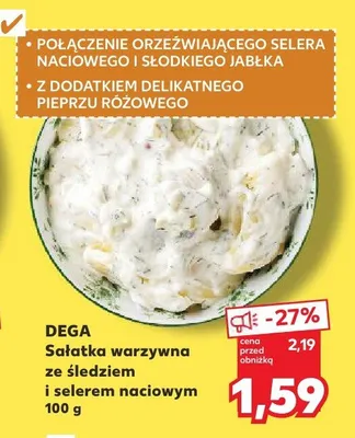 Sałatka warzywna ze śledziem i selerem naciowym promocja w Kaufland