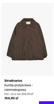 Kurtka przejściowa Stradivarius ciemnobrązowa promocja w Lounge by Zalando