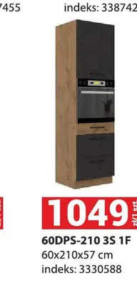 Szafka kuchenna Vigo Grafit 60DPS-210 3S 1F promocja w Merkury Market