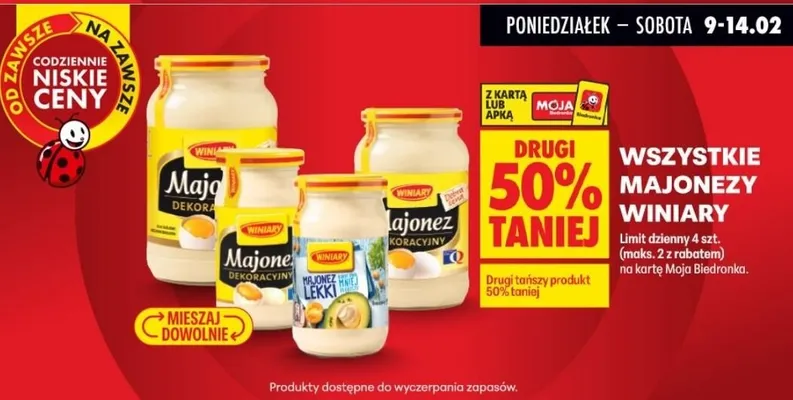 Majonez wszystkie rodzaje promocja w Biedronka