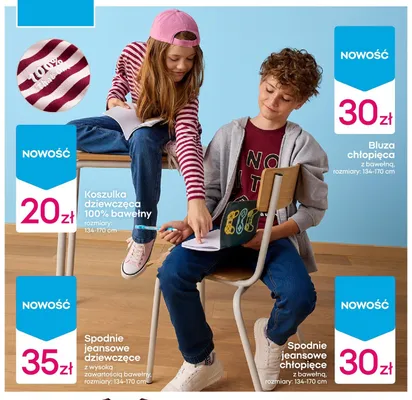 Koszulka dziewczęca 100% bawełny promocja w Pepco