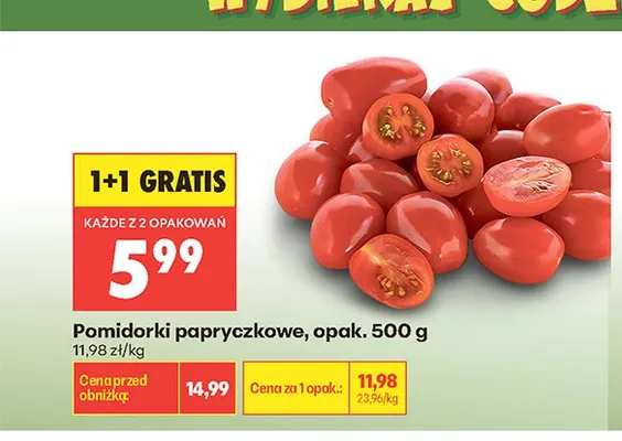 Pomidorki papryczkowe promocja w Biedronka