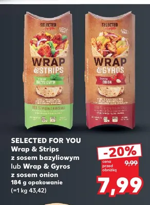 Wrap & Strips z sosem bazyliowym Selected for You promocja w Kaufland
