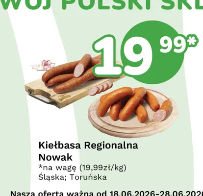 Kiełbasa Regionalna Nowak Toruńska promocja w Limonka